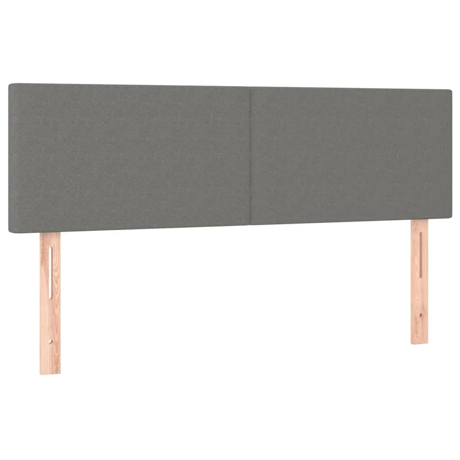 Sommier à lattes de lit avec matelas Gris foncé 140x190cm Tissu - 6