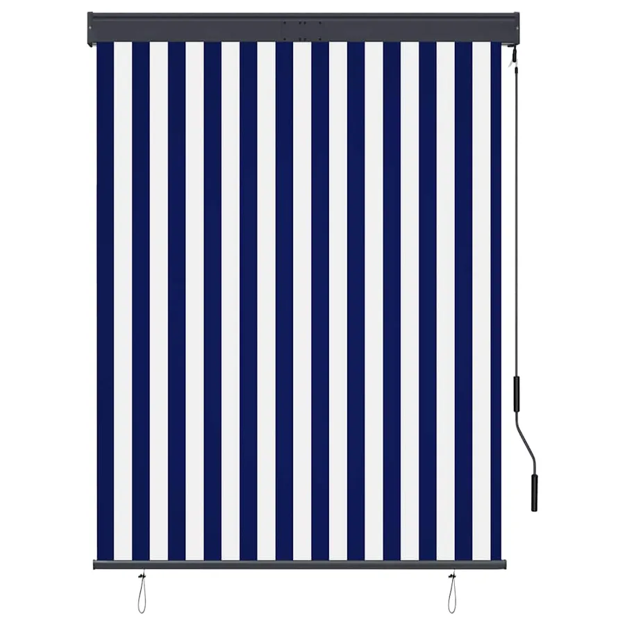 Store roulant d'extérieur 120x250 cm Bleu et blanc - 2