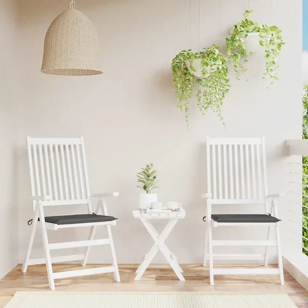 Coussins de chaise de jardin lot de 2 anthracite 50x50x4 cm
