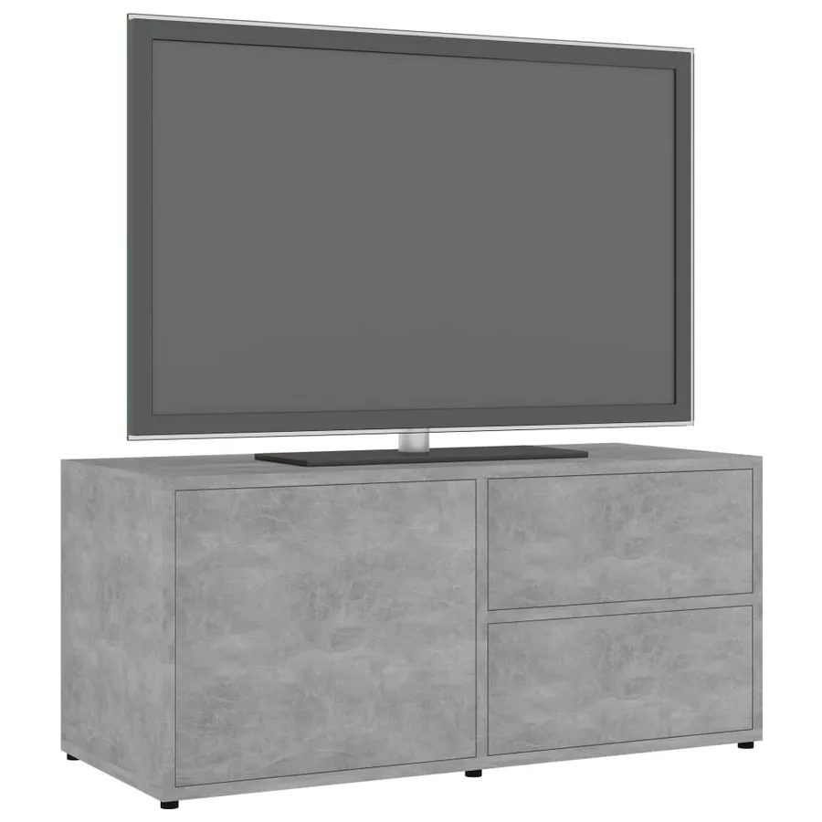 Meuble TV Gris béton 80x34x36 cm Bois d'ingénierie - 4