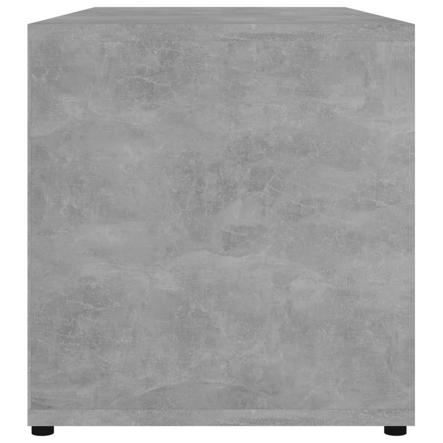 Meuble TV Gris béton 80x34x36 cm Bois d'ingénierie - 8