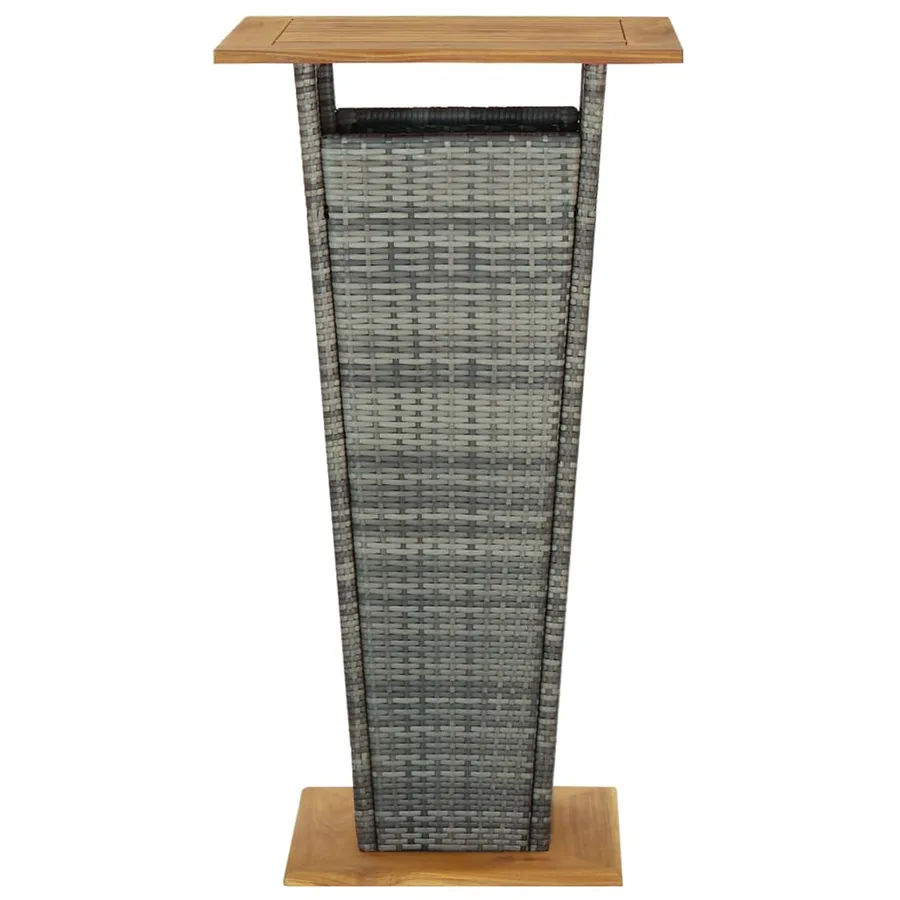 Ensemble de bar de jardin 5 pcs et coussins Résine tressée Gris - 4