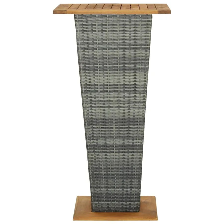 Ensemble de bar de jardin 5 pcs et coussins Résine tressée Gris - 5