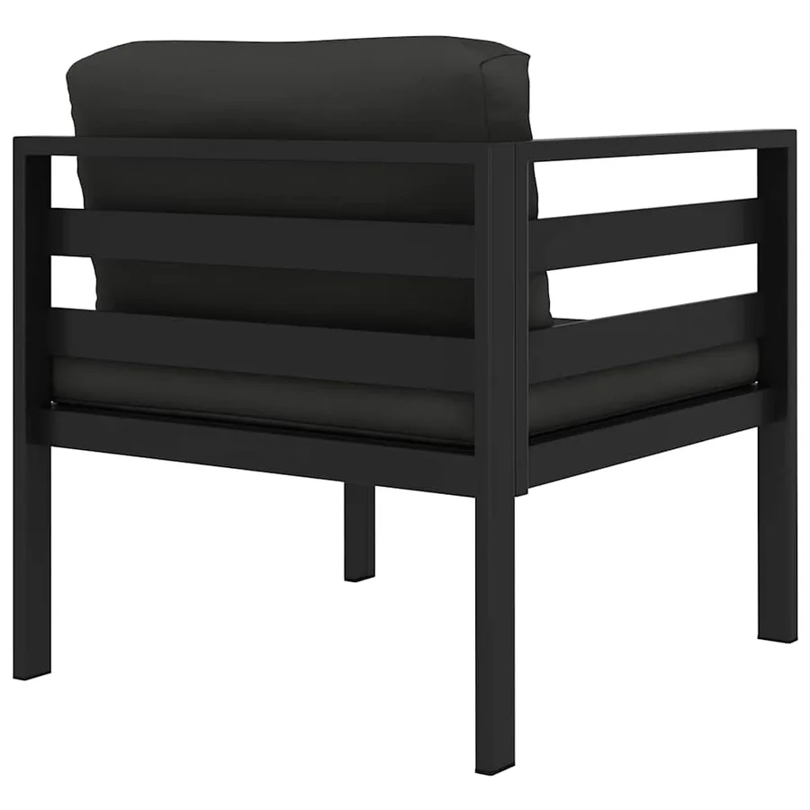 Canapé d'angle sectionnel avec coussins Aluminium Anthracite - 5