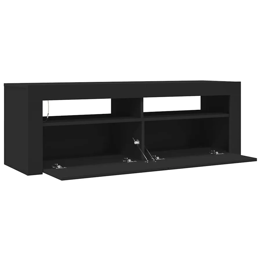 Meuble TV avec lumières LED noir 120x35x40 cm - 10