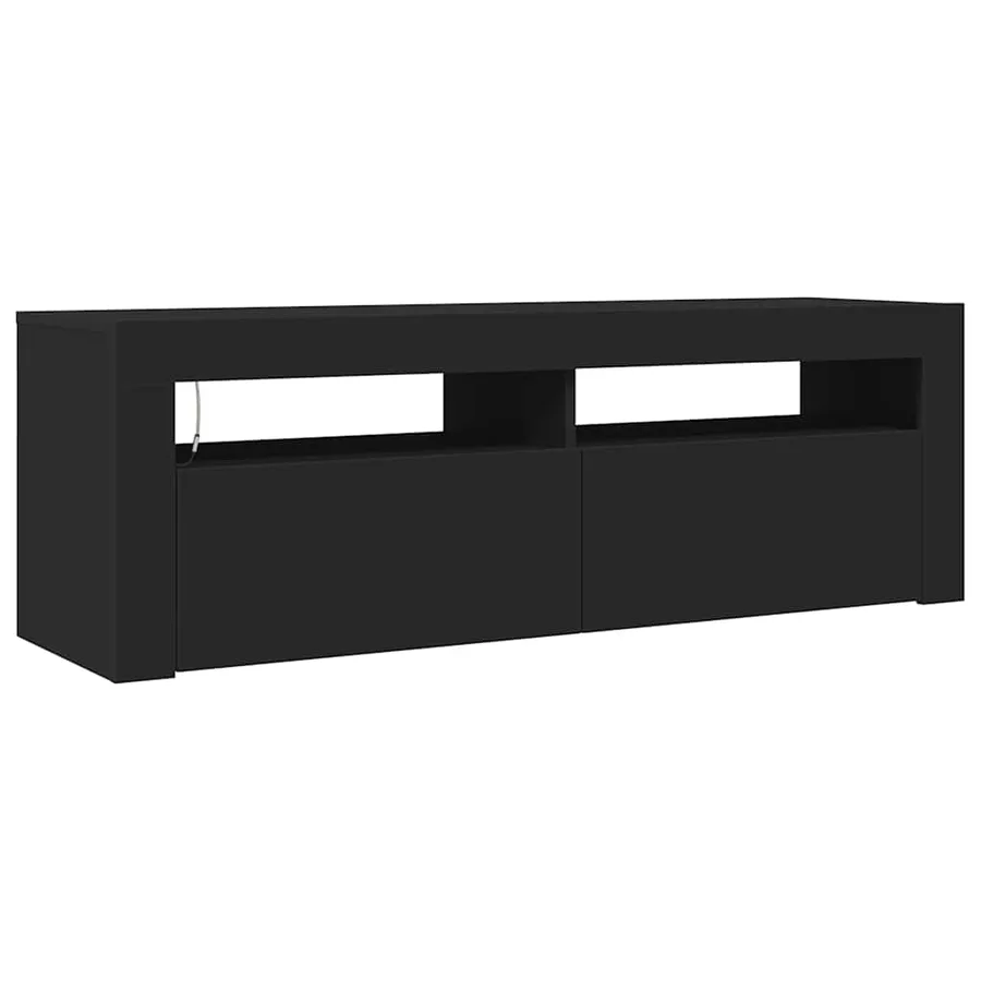 Meuble TV avec lumières LED noir 120x35x40 cm - 3