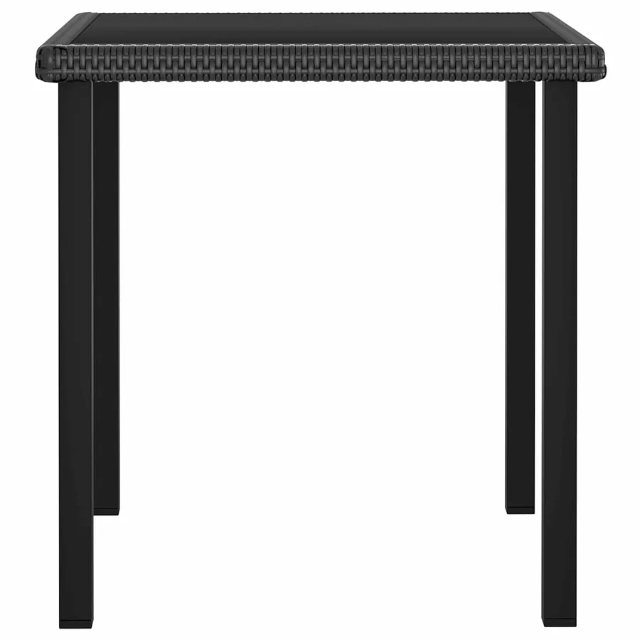 Ensemble de salle à manger pour jardin 5 pcs Noir polyrotin - 6