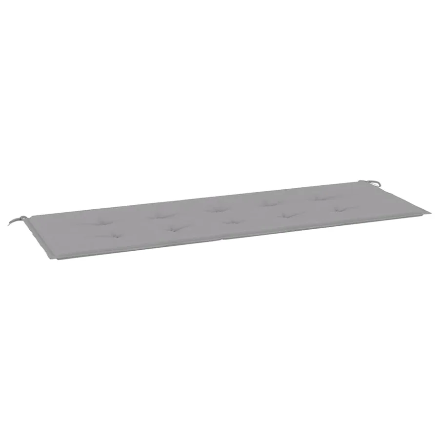 Coussin de banc de jardin gris 150x50x3 cm tissu oxford - 2