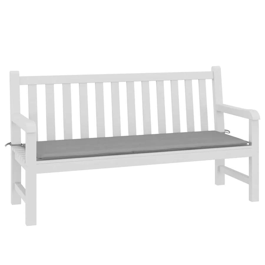 Coussin de banc de jardin gris 150x50x3 cm tissu oxford - 3