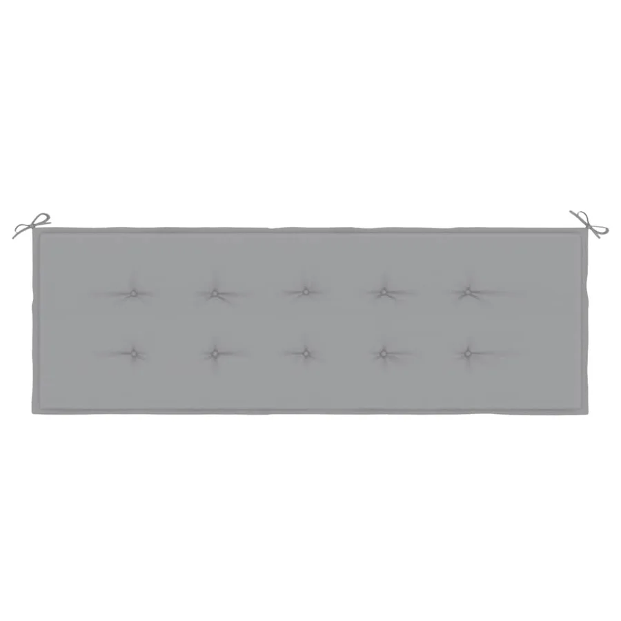 Coussin de banc de jardin gris 150x50x3 cm tissu oxford - 4