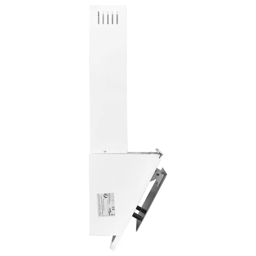 Hotte murale 60 cm Acier inoxydable et verre trempé Blanc - 5