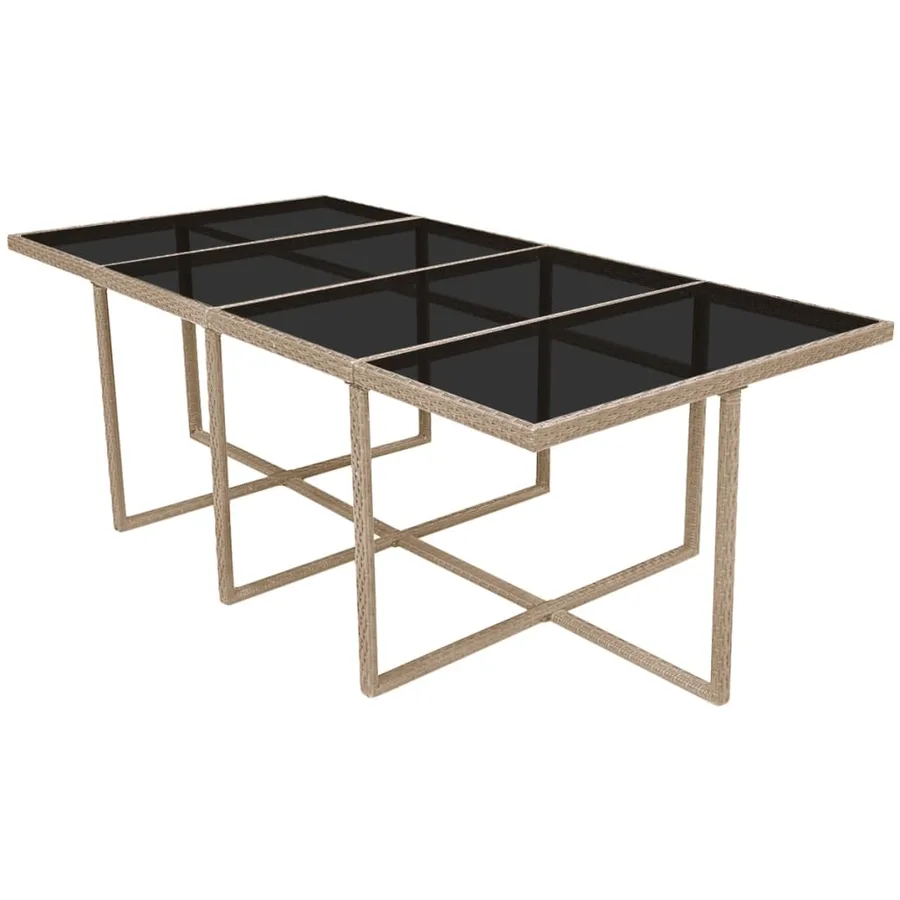 Ensemble à manger d’extérieur et coussins 13 pcs Résine tressée - 5