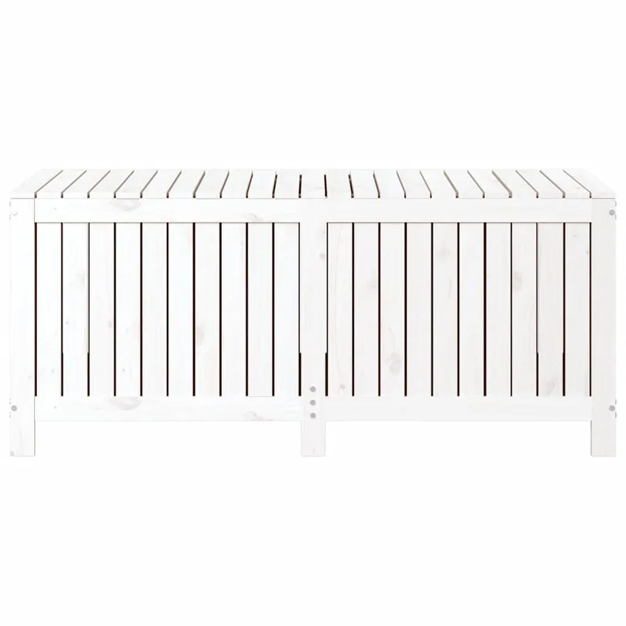 Boîte de rangement de jardin Blanc 147x68x64 cm Bois de pin - 6