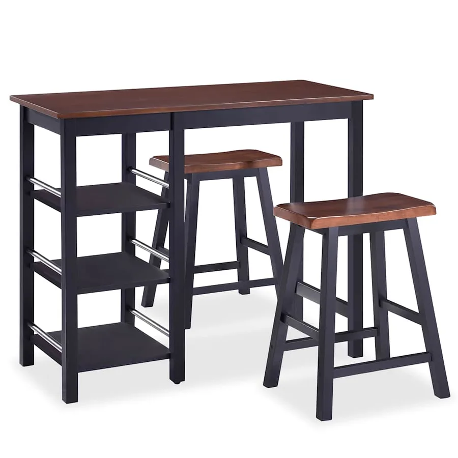 Assortiment de bar 3 pcs MDF Noir - 2