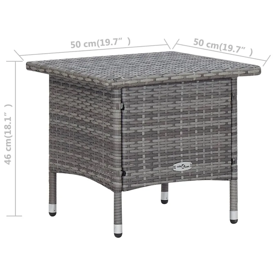 Salon de jardin 3 pcs avec coussins Résine tressée Gris - 12