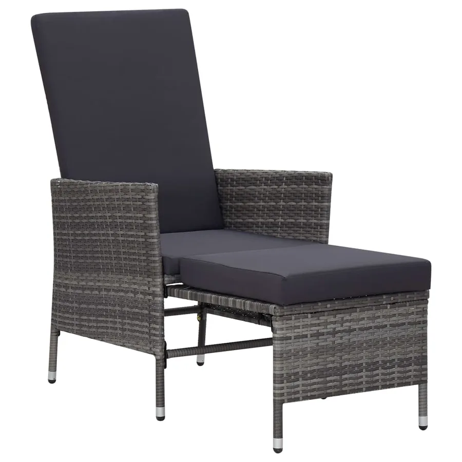 Salon de jardin 3 pcs avec coussins Résine tressée Gris - 3