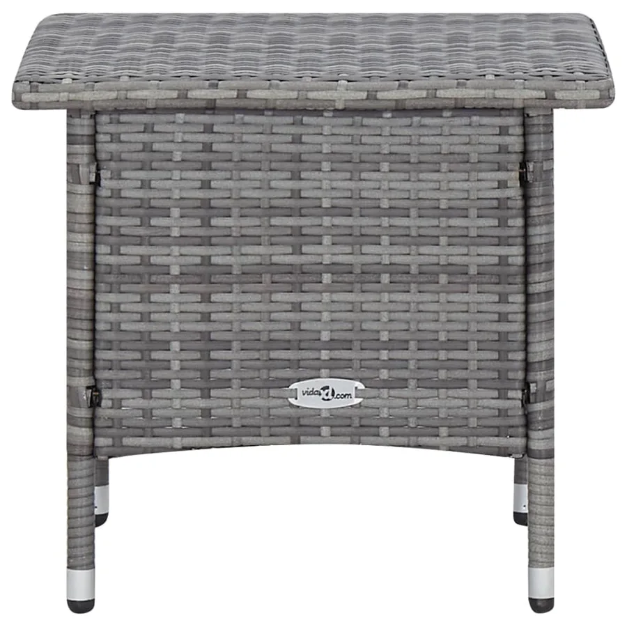 Salon de jardin 3 pcs avec coussins Résine tressée Gris - 9