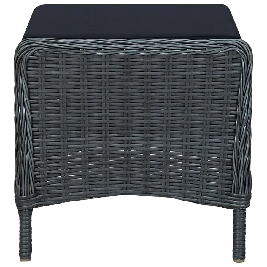 Ensemble à manger de jardin 5 pcs Gris foncé - 17