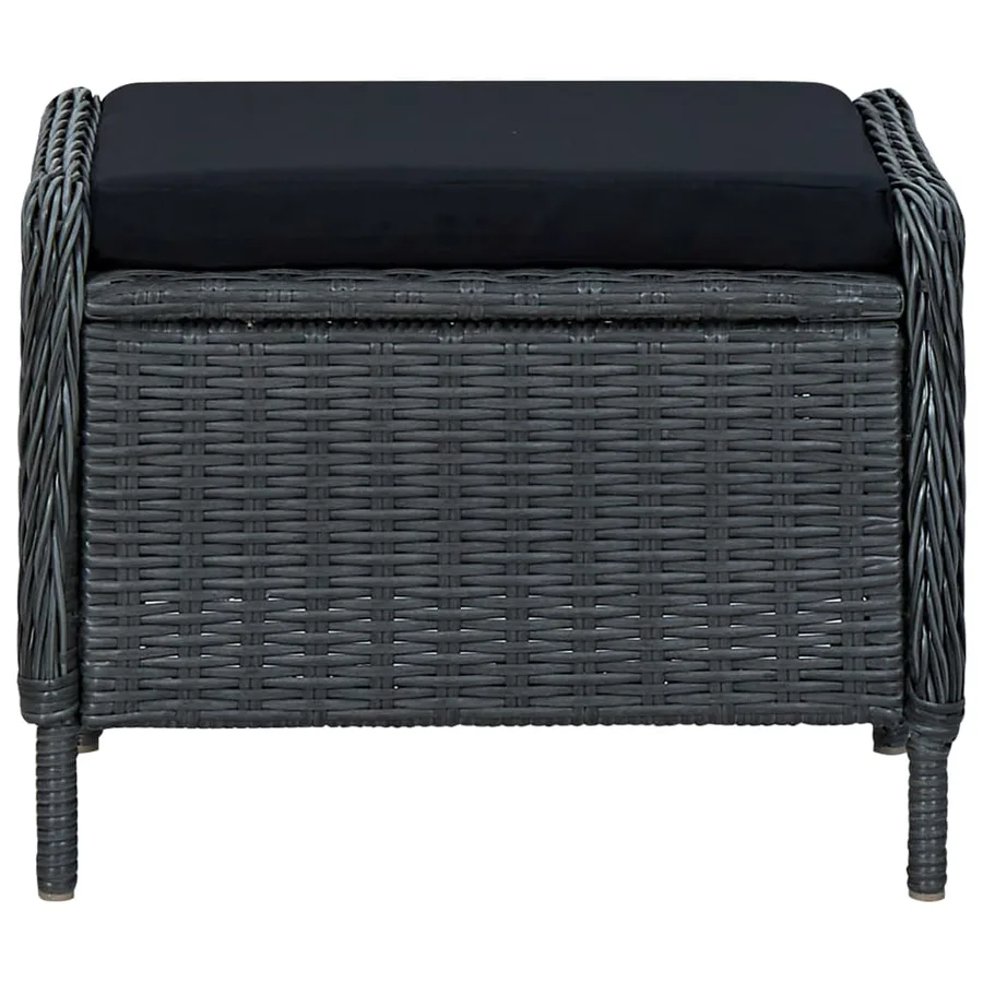 Ensemble à manger de jardin 5 pcs Gris foncé - 18