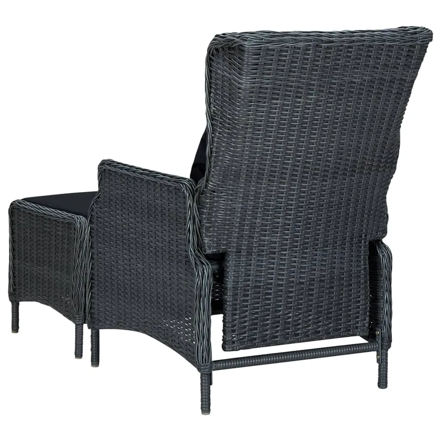 Ensemble à manger de jardin 5 pcs Gris foncé - 19