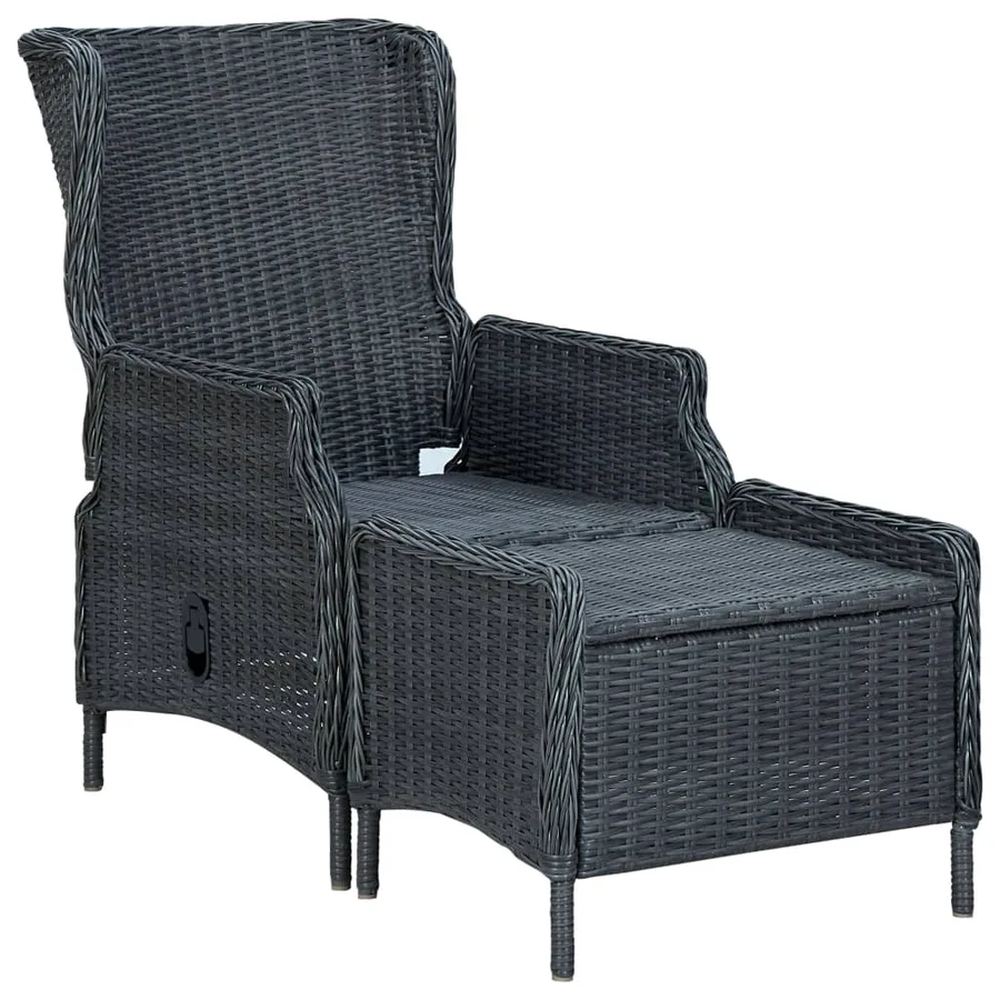 Ensemble à manger de jardin 5 pcs Gris foncé - 5