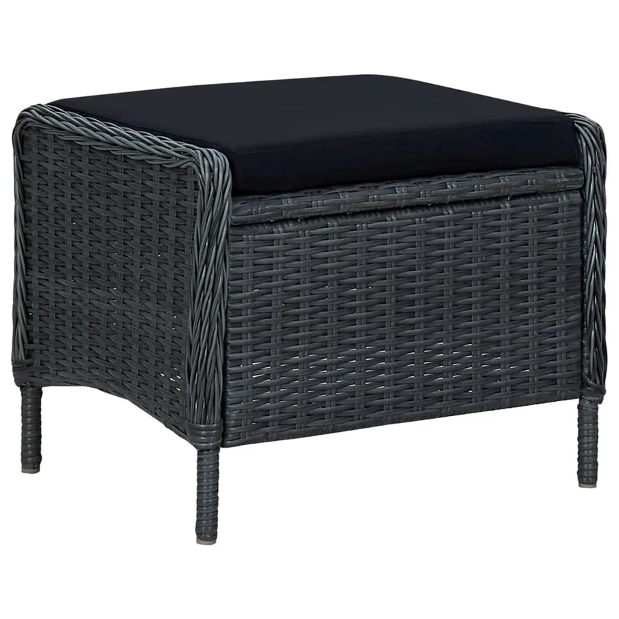 Ensemble à manger de jardin 5 pcs Gris foncé - 9