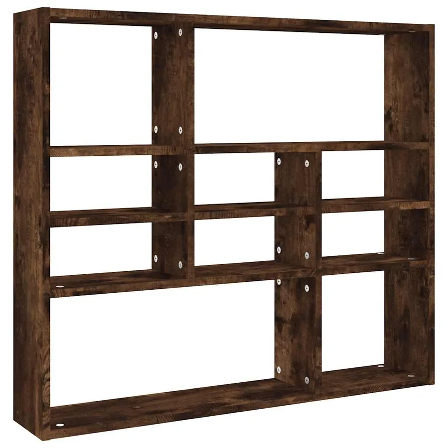 Étagère murale Chêne fumé 90x16x78 cm Bois d'ingénierie - 2