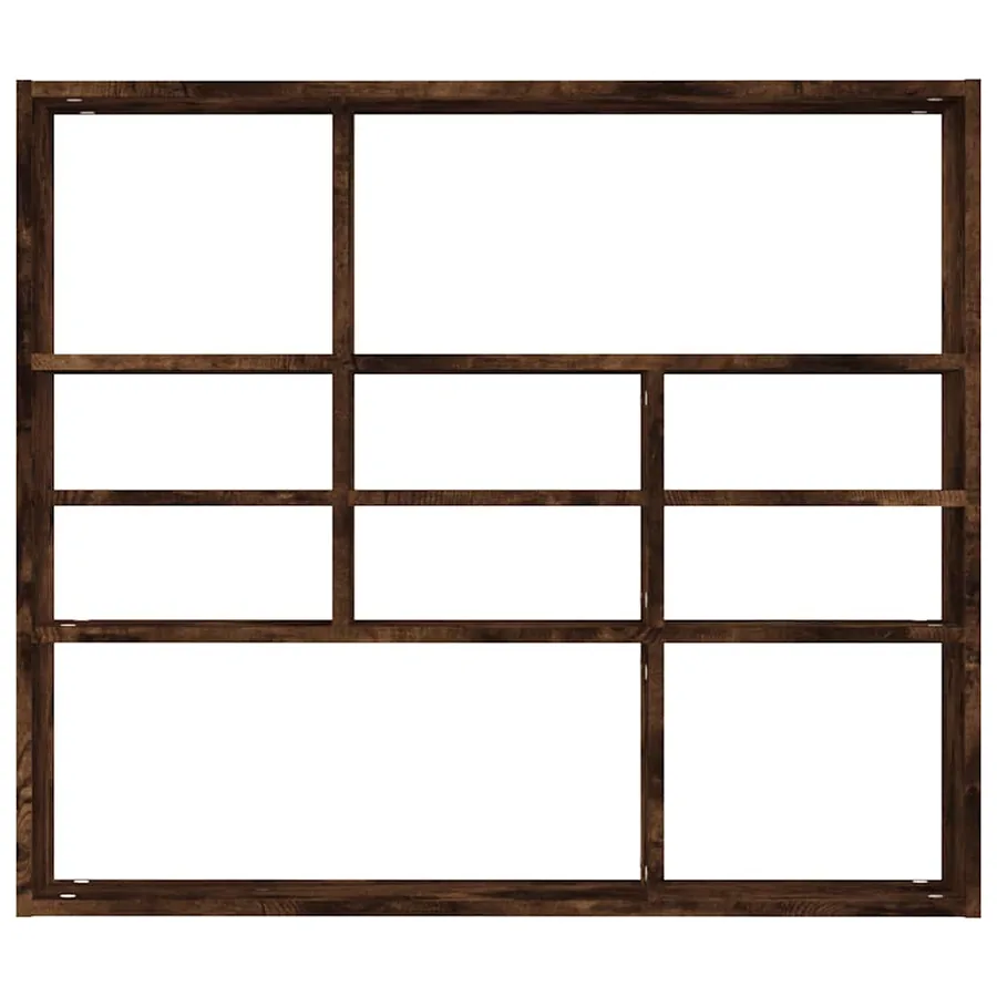 Étagère murale Chêne fumé 90x16x78 cm Bois d'ingénierie - 4