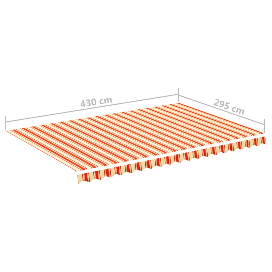 Tissu de remplacement pour auvent jaune et orange 4,5x3 m polyester - 6