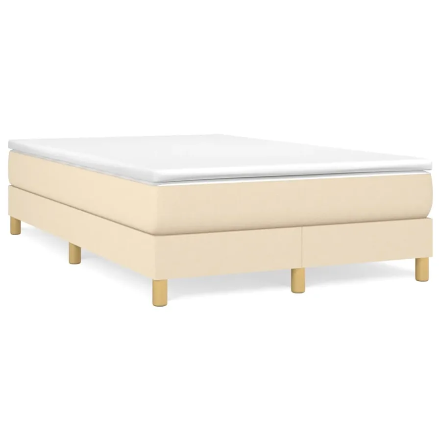 Sommier à lattes de lit avec matelas Crème 120x200 cm Tissu - 2