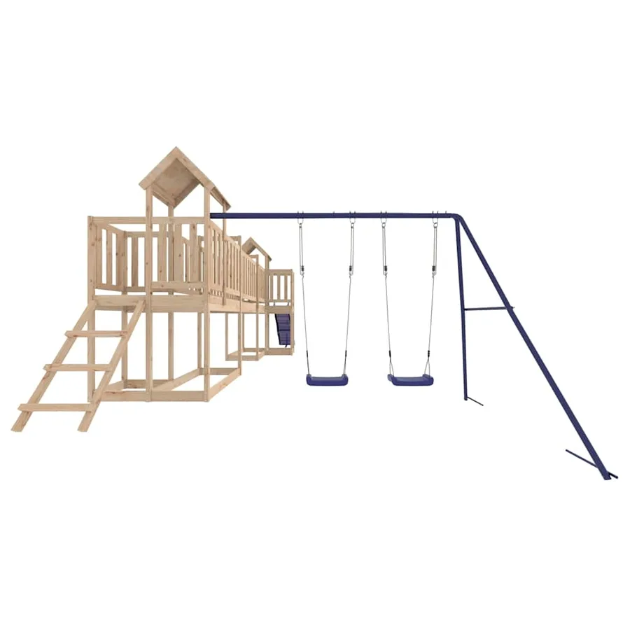 Aire de jeux d'extérieur bois de pin massif - 7