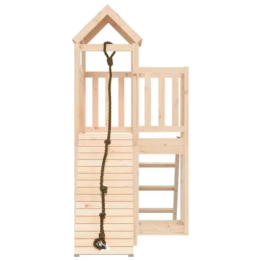 Maisonnette de jeu avec mur d'escalade bois massif de pin - 4