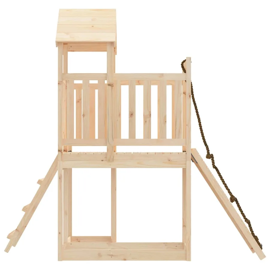 Maisonnette de jeu avec mur d'escalade bois massif de pin - 5
