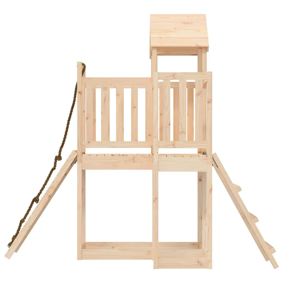 Maisonnette de jeu avec mur d'escalade bois massif de pin - 6