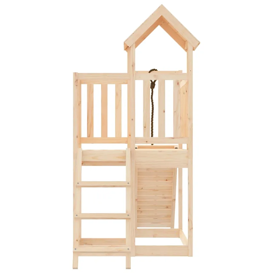 Maisonnette de jeu avec mur d'escalade bois massif de pin - 7