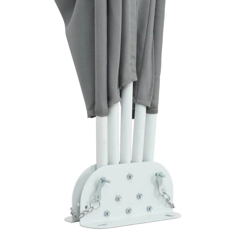 Auvent latéral pliable de terrasse Gris 400 x 200 cm - 7