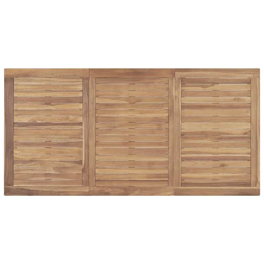 Table à dîner de jardin 160x80x77 cm Bois de teck solide - 4