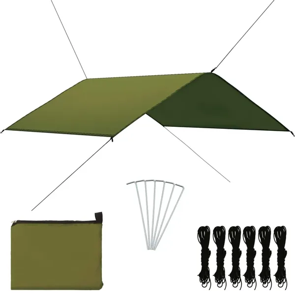 Bâche d'extérieur 4x4 m Vert