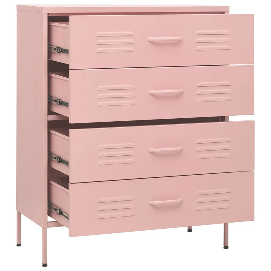 Commode Rose 80x35x101,5 cm Acier - 6