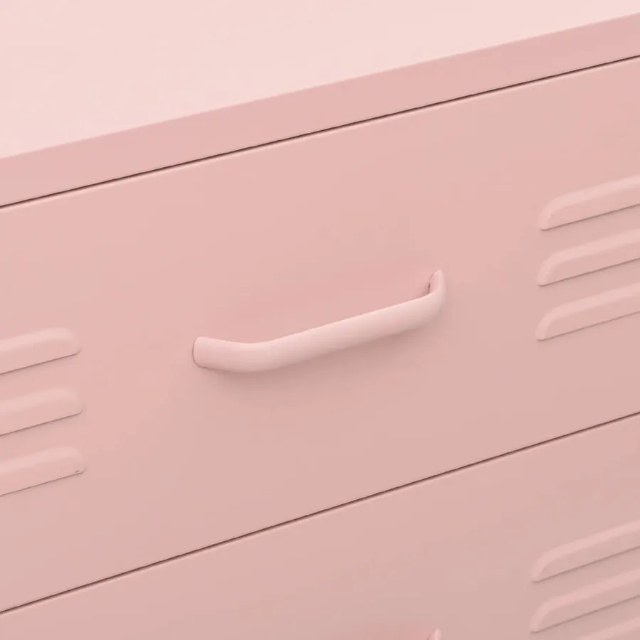 Commode Rose 80x35x101,5 cm Acier - 8