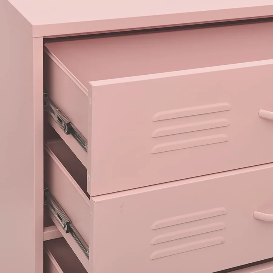 Commode Rose 80x35x101,5 cm Acier - 9