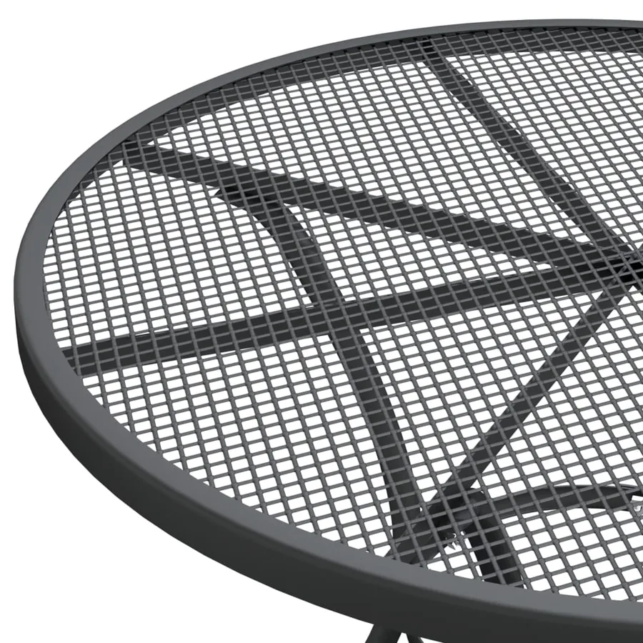 Ensemble à manger de jardin 5 pcs Maille Métal Anthracite - 6