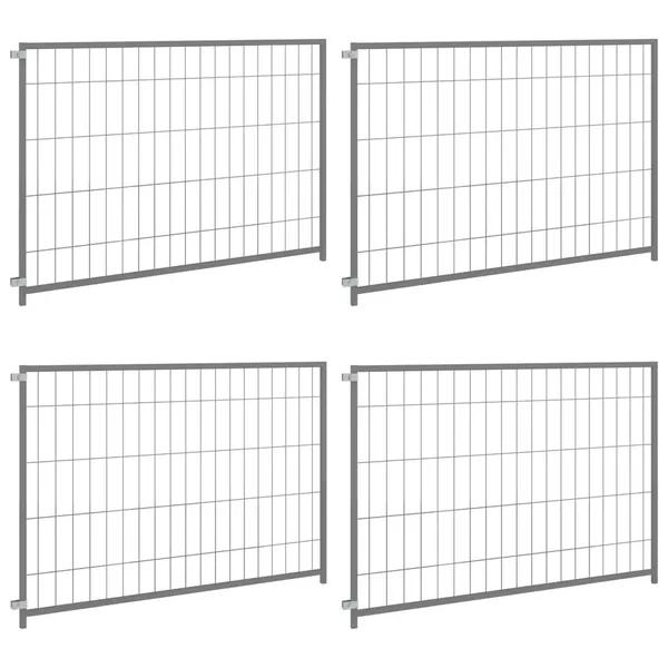 Chenil Argenté 300x100x70 cm Acier