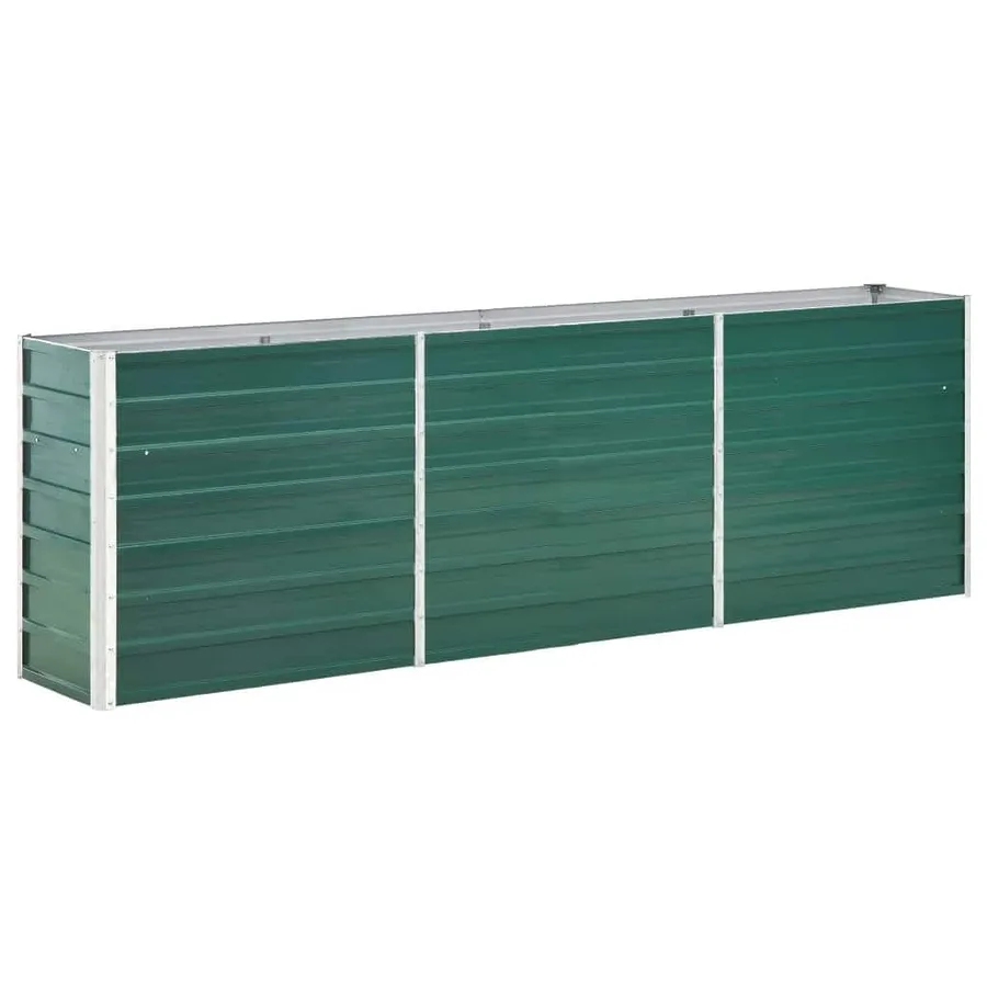 Lit surélevé de jardin Acier galvanisé 240x40x77 cm Vert - 2