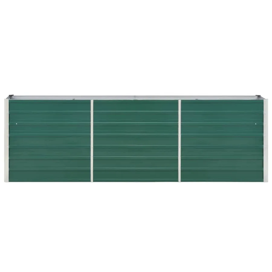 Lit surélevé de jardin Acier galvanisé 240x40x77 cm Vert - 4