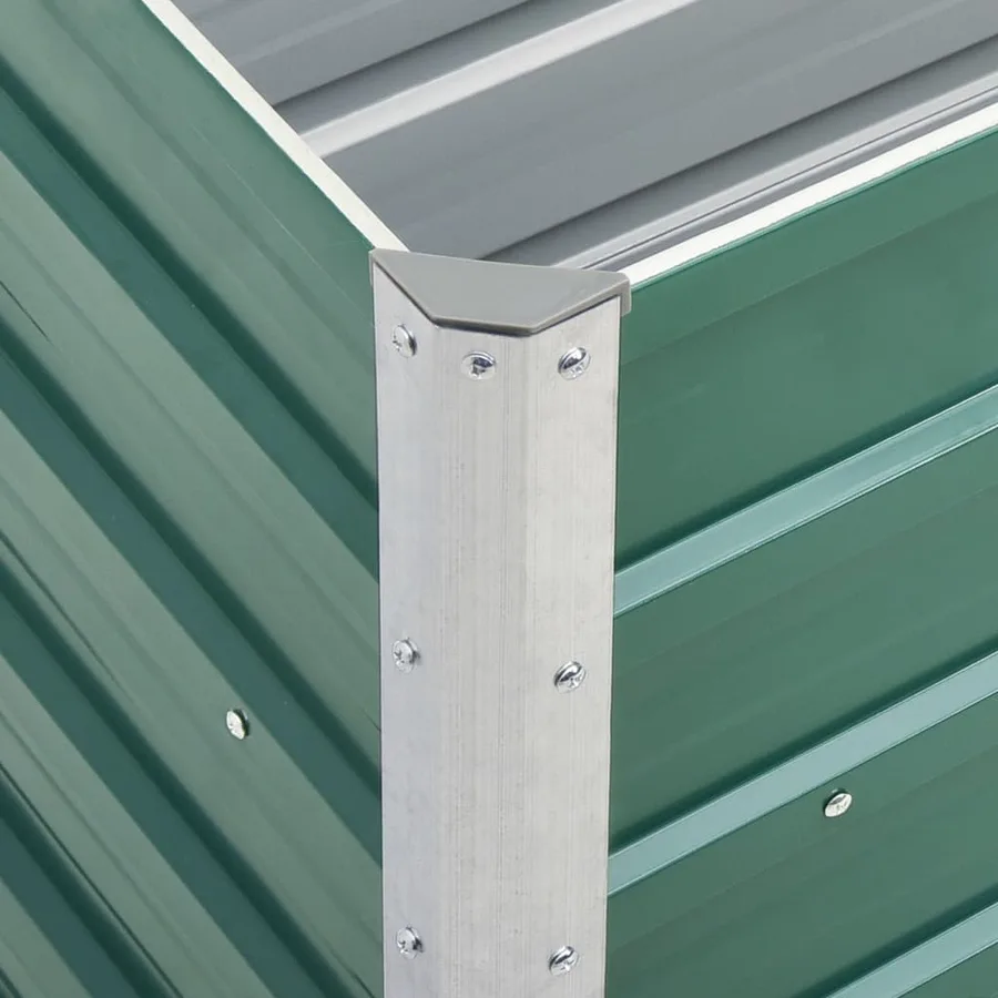 Lit surélevé de jardin Acier galvanisé 240x40x77 cm Vert - 6