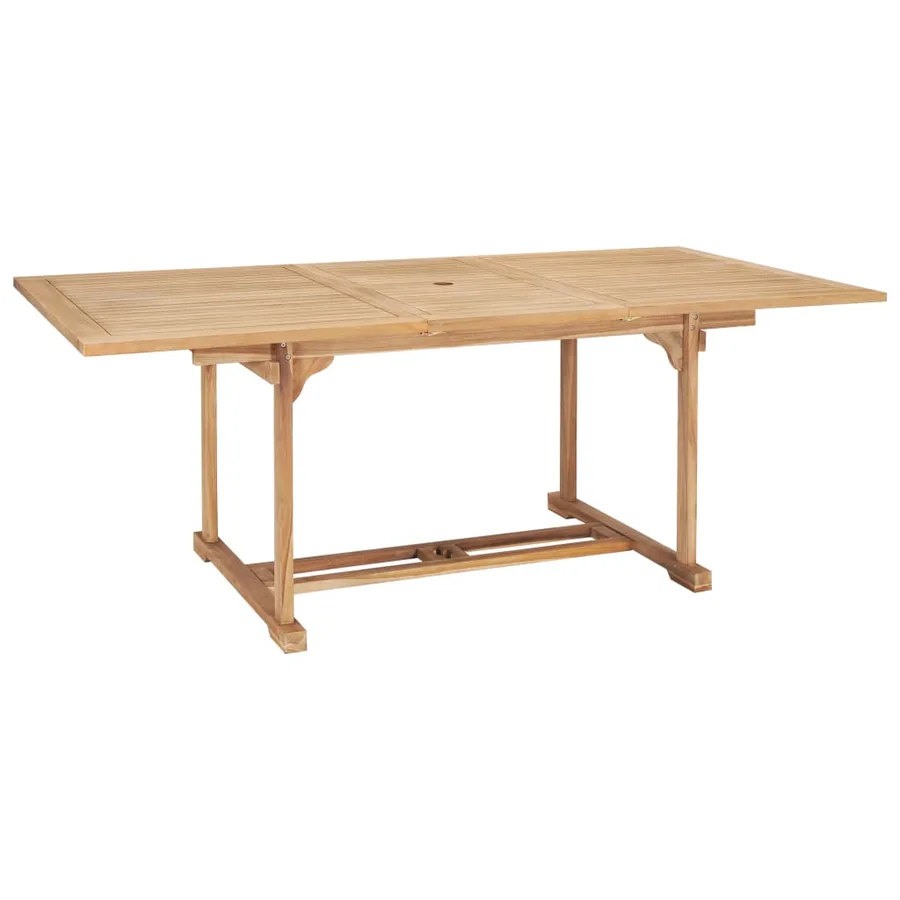 Table de jardin extensible 150-200x100x75 cm Teck solide - 2