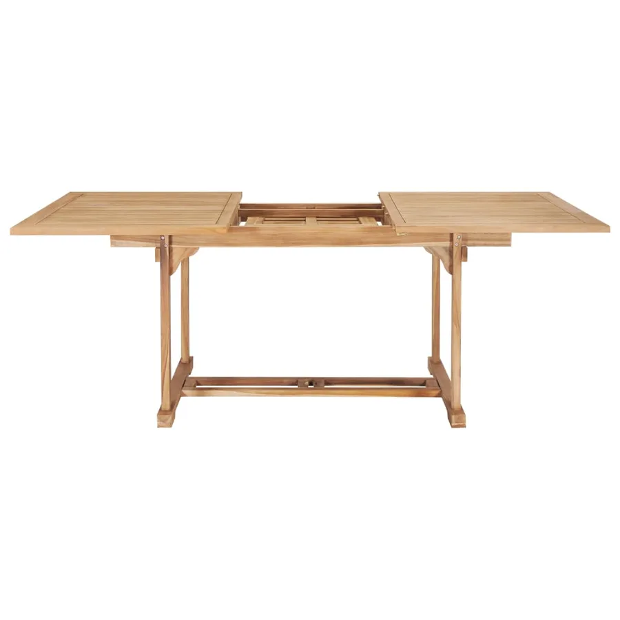 Table de jardin extensible 150-200x100x75 cm Teck solide - 3