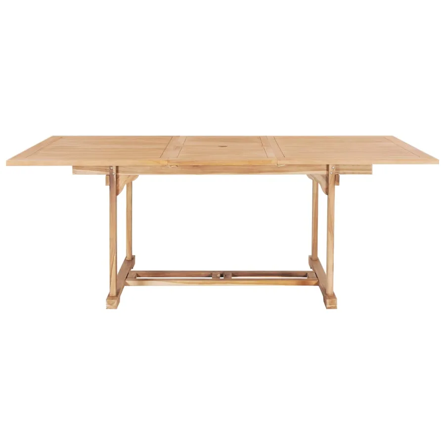 Table de jardin extensible 150-200x100x75 cm Teck solide - 4
