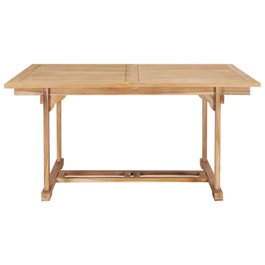 Table de jardin extensible 150-200x100x75 cm Teck solide - 5